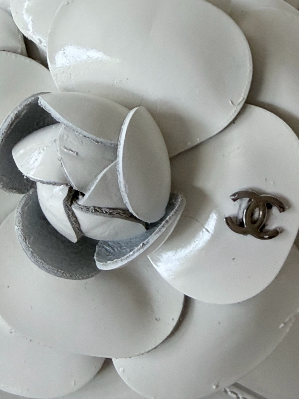 CHANEL Matelasse Leather Block Heel Slides, Camelia w/CCs,box, cream, 36.5C - Picture 9 of 16